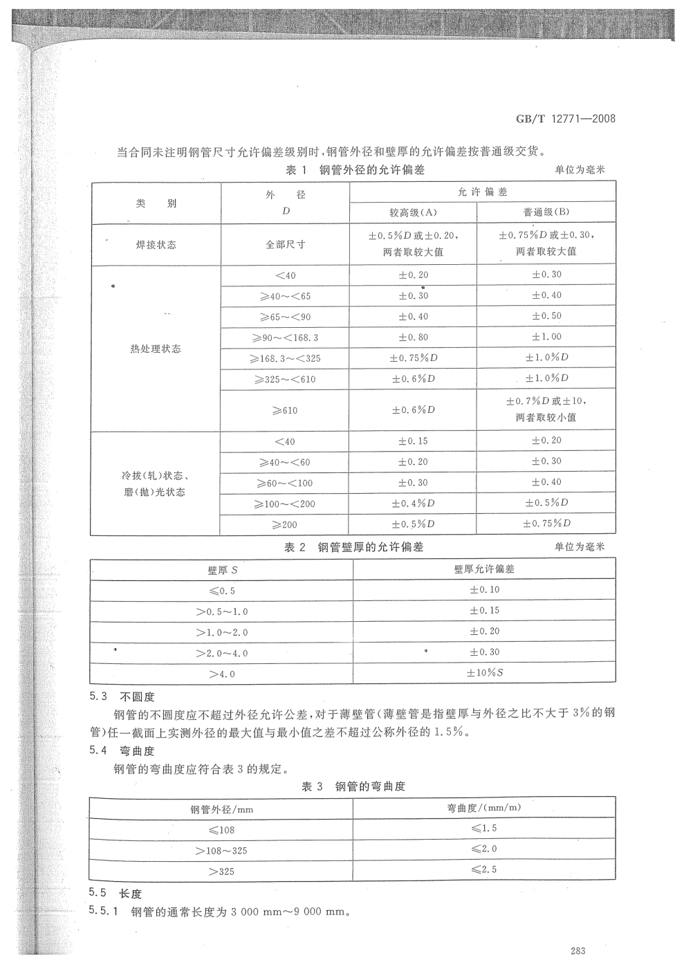 不锈钢焊管执行标准